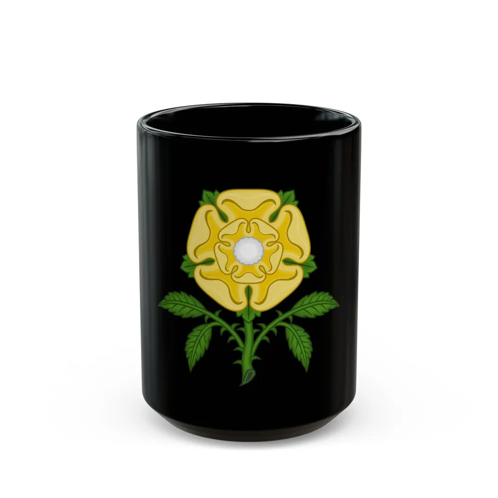 Golden Rose Badge - Black Coffee Mug-15oz-Go Mug Yourself