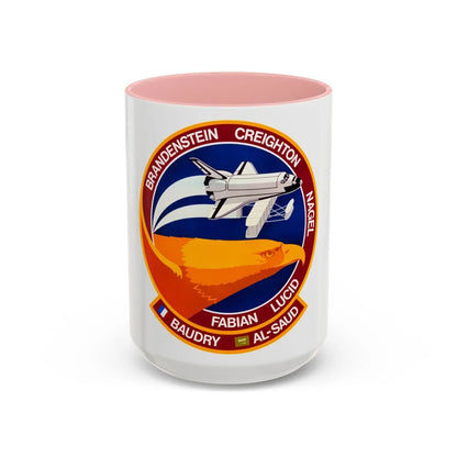 STS 51 g (NASA) Accent Coffee Mug-15oz-Pink-Go Mug Yourself