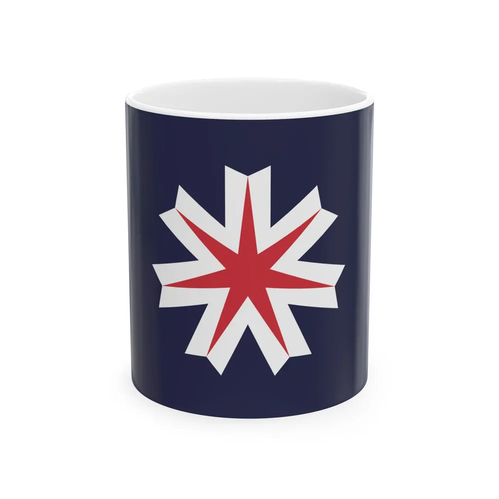 Flag of Hokkaido Prefecture Japan - White Coffee Mug-11oz-Go Mug Yourself