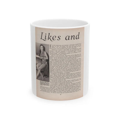 Debra Paget #521 - Magazine Page 1 of 2 1 B&W Princess Of The Nile '54 Candid Photo (Vintage Female Icon) White Coffee Mug-11oz-Go Mug Yourself