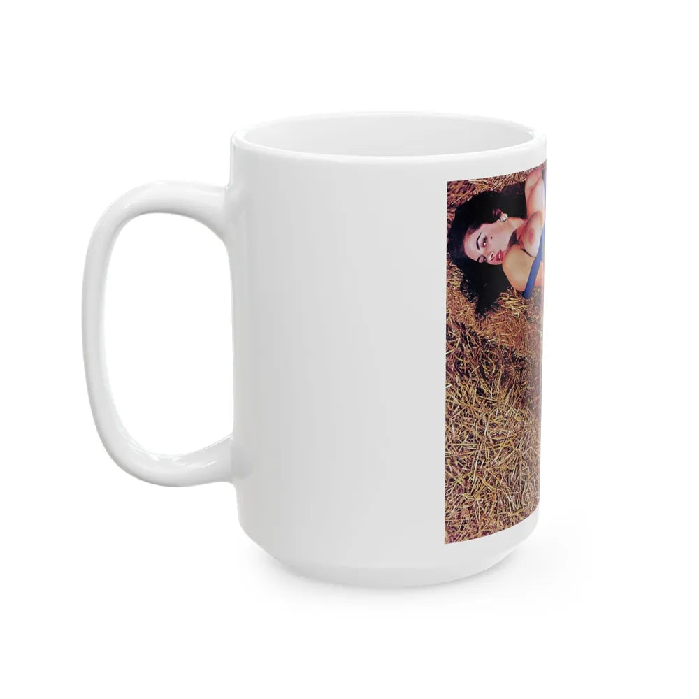 June Palmer #177 - Topless (Vintage Female Icon) White Coffee Mug-Go Mug Yourself