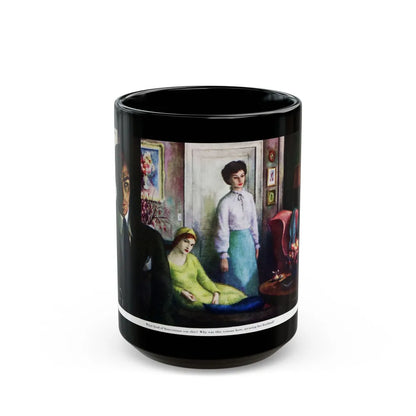 Fugitive From Terror (2), Saturday Evening Post, April 9, 1949 - Black Coffee Mug-15oz-Go Mug Yourself