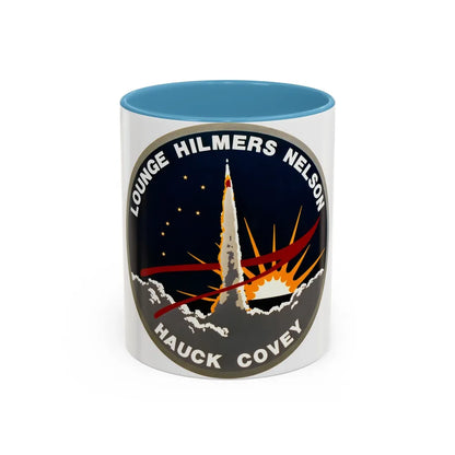 STS 26 (NASA) Accent Coffee Mug-11oz-Light Blue-Go Mug Yourself