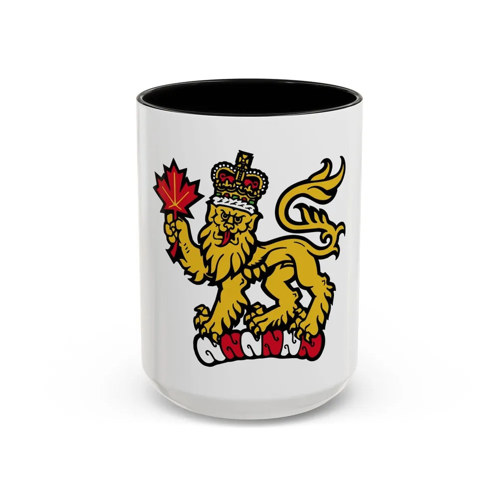 Canadian Crest - Accent Coffee Mug-15oz-Black-Go Mug Yourself