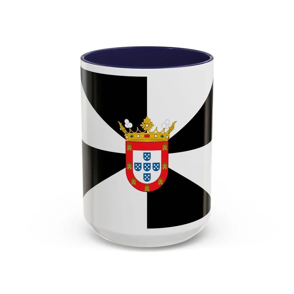 Flag of Ceuta Spain - Accent Coffee Mug-15oz-Navy-Go Mug Yourself