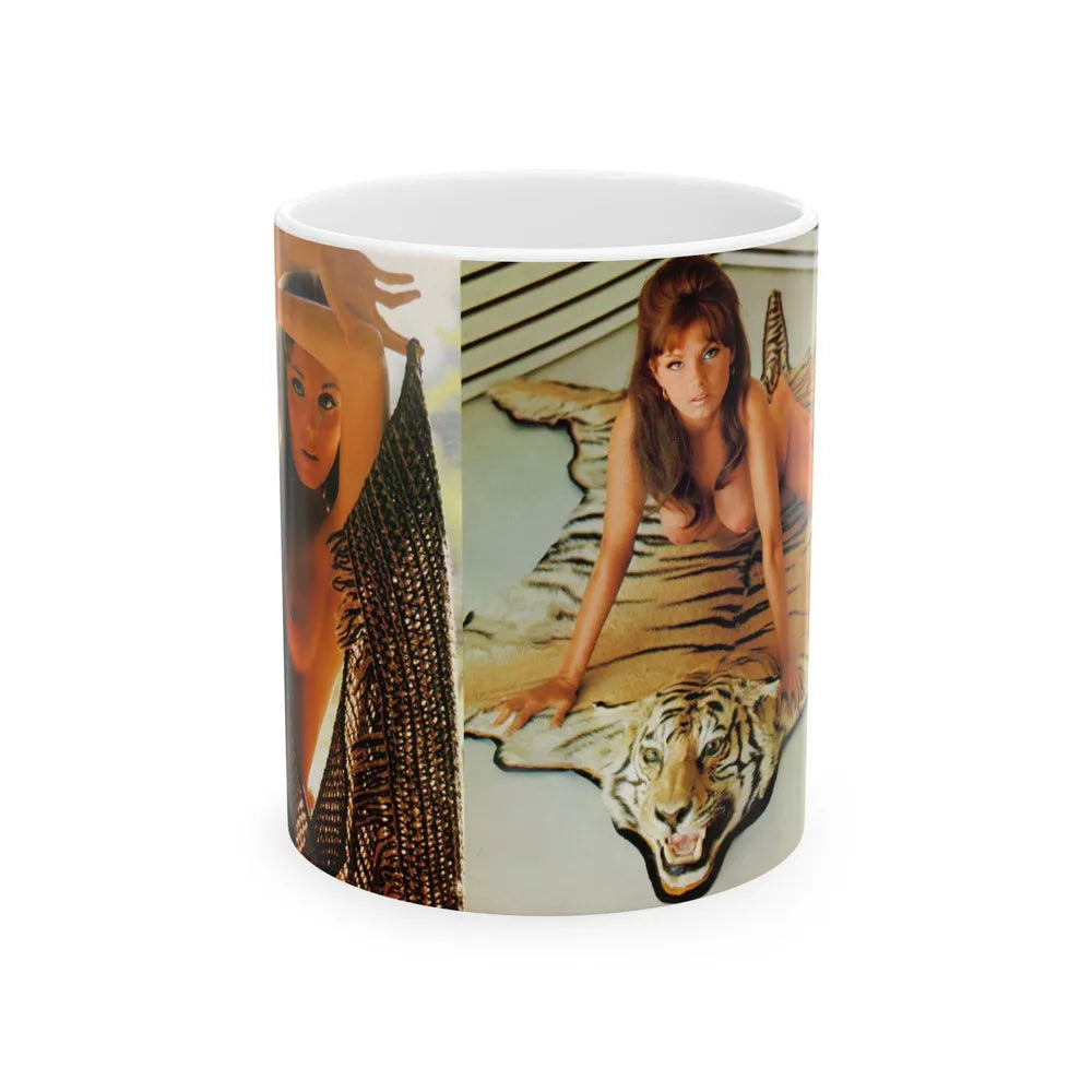 Victoria Vetri #105 - Topless (Vintage Female Icon) White Coffee Mug-11oz-Go Mug Yourself