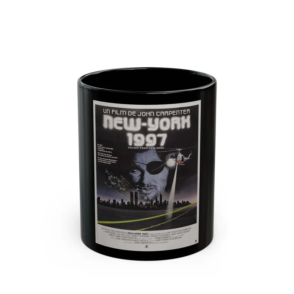 ESCAPE FROM NEW YORK (FRENCH) 1981 Movie Poster - Black Coffee Mug-11oz-Go Mug Yourself