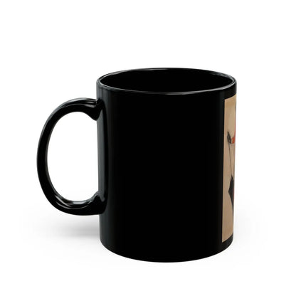 Crossed Wires, American Magazine story interior illustration - Black Coffee Mug-Go Mug Yourself