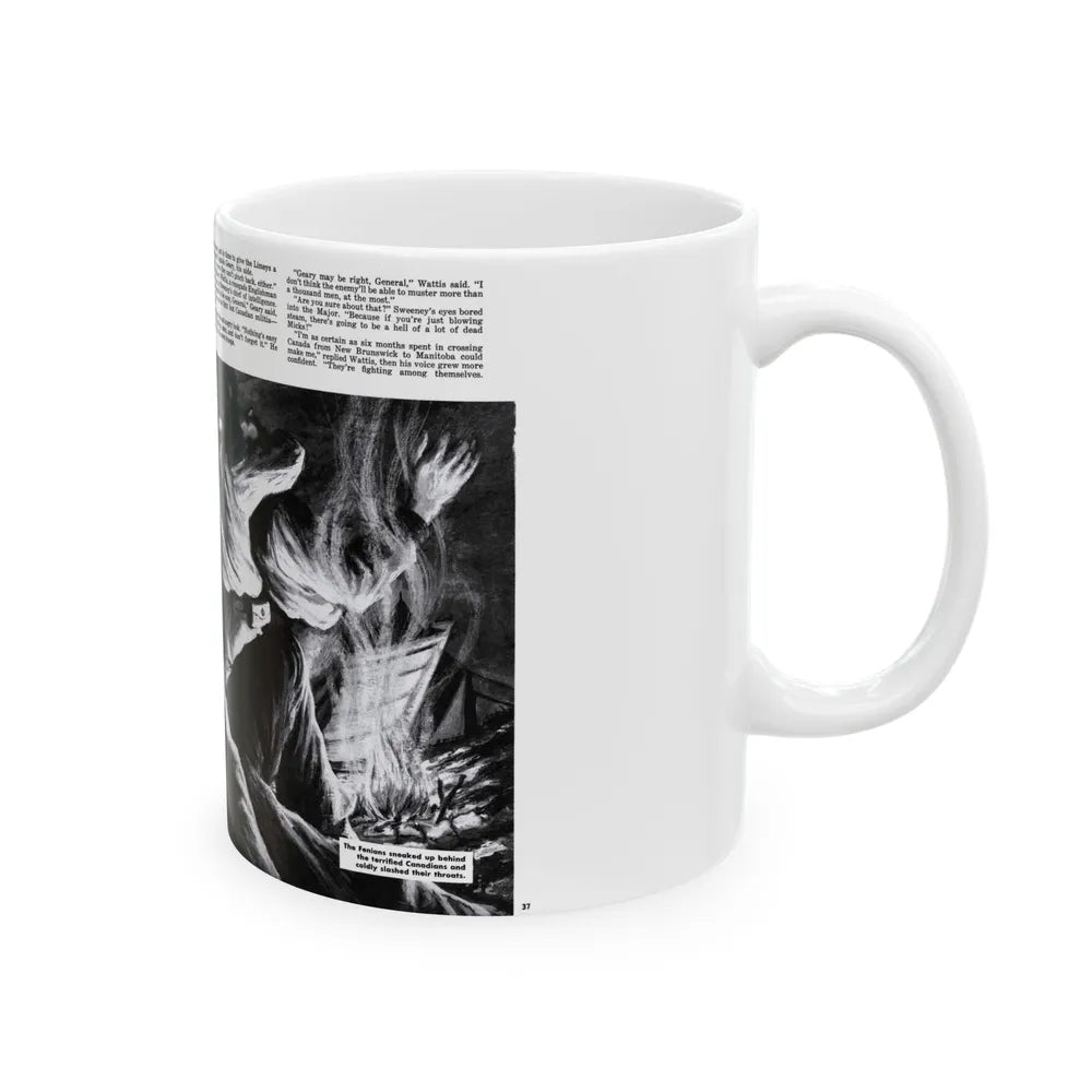 Blood on the Maple Leaf, Man's Adventure, December 1958 - White Coffee Mug-Go Mug Yourself