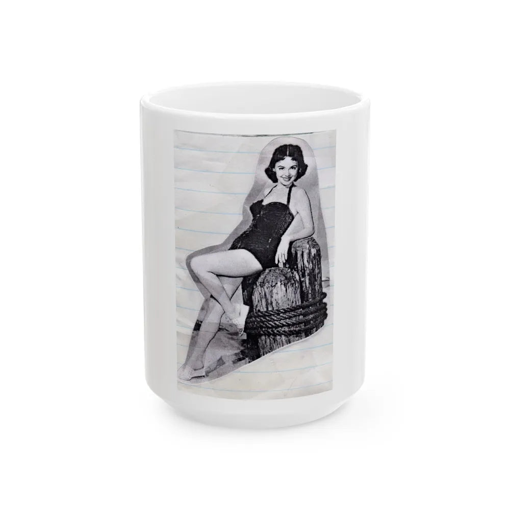 Barbara Rush #54 (Vintage Female Icon) White Coffee Mug-15oz-Go Mug Yourself