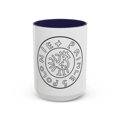 Emblem of Civitas Schinesghe - Accent Coffee Mug-15oz-Navy-Go Mug Yourself