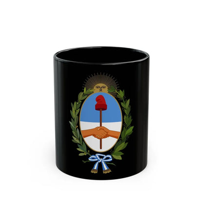 Coat of Arms Buenos Aires Province Argentina - Black Coffee Mug-11oz-Go Mug Yourself