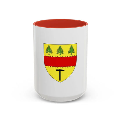 Flag of Chibougamau Canada - Accent Coffee Mug-15oz-Red-Go Mug Yourself