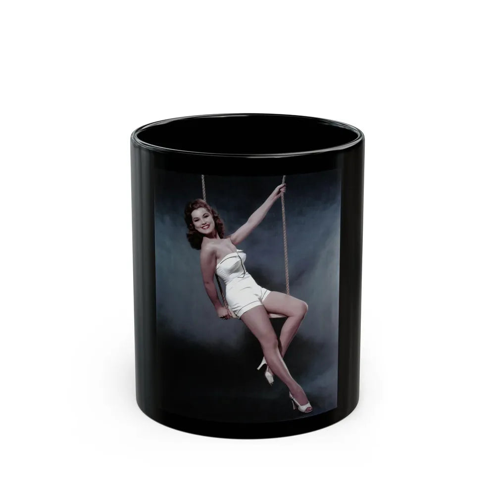 Debra Paget #17 2 (Vintage Female Icon) Black Coffee Mug-11oz-Go Mug Yourself