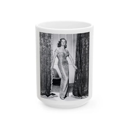 Jane Russell #145 (Vintage Female Icon) White Coffee Mug-15oz-Go Mug Yourself