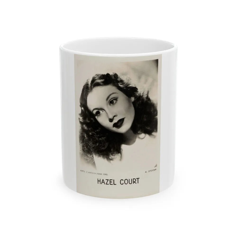 Hazel Court #86 (Vintage Female Icon) White Coffee Mug-11oz-Go Mug Yourself