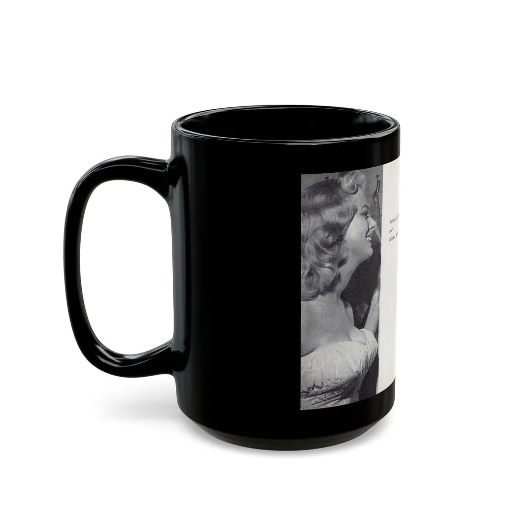 Norma Sykes #165 - 66 PHOTOGRAPHS OF Sabrina U.K. Pocket Mag. Pages 60 & 61 (Vintage Female Icon) Black Coffee Mug-Go Mug Yourself