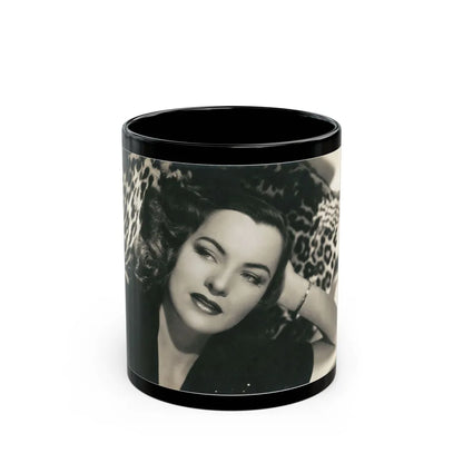 Ella Raines #240 (Vintage Female Icon) Black Coffee Mug-11oz-Go Mug Yourself