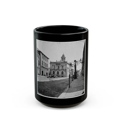 Charleston, S.C. The Post Office (Old Exchange And Custom House, 122 East Bay) (U.S. Civil War) Black Coffee Mug-15oz-Go Mug Yourself