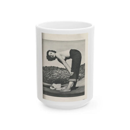 Dawn Richard #74 - [Pages 25] Including Pages 4 of 5 with, 1 B&W Photo from Swank Magazine Aug. '57 (Vintage Female Icon) White Coffee Mug-15oz-Go Mug Yourself