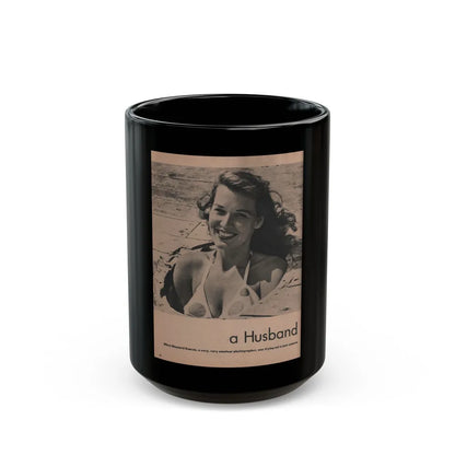 Penny Duncan #46 - [Pages 20] Pages 1 of 4 with, Penny+1 B&W Photo & Caption from Stag Mag. April '56 (Vintage Female Icon) Black Coffee Mug-15oz-Go Mug Yourself