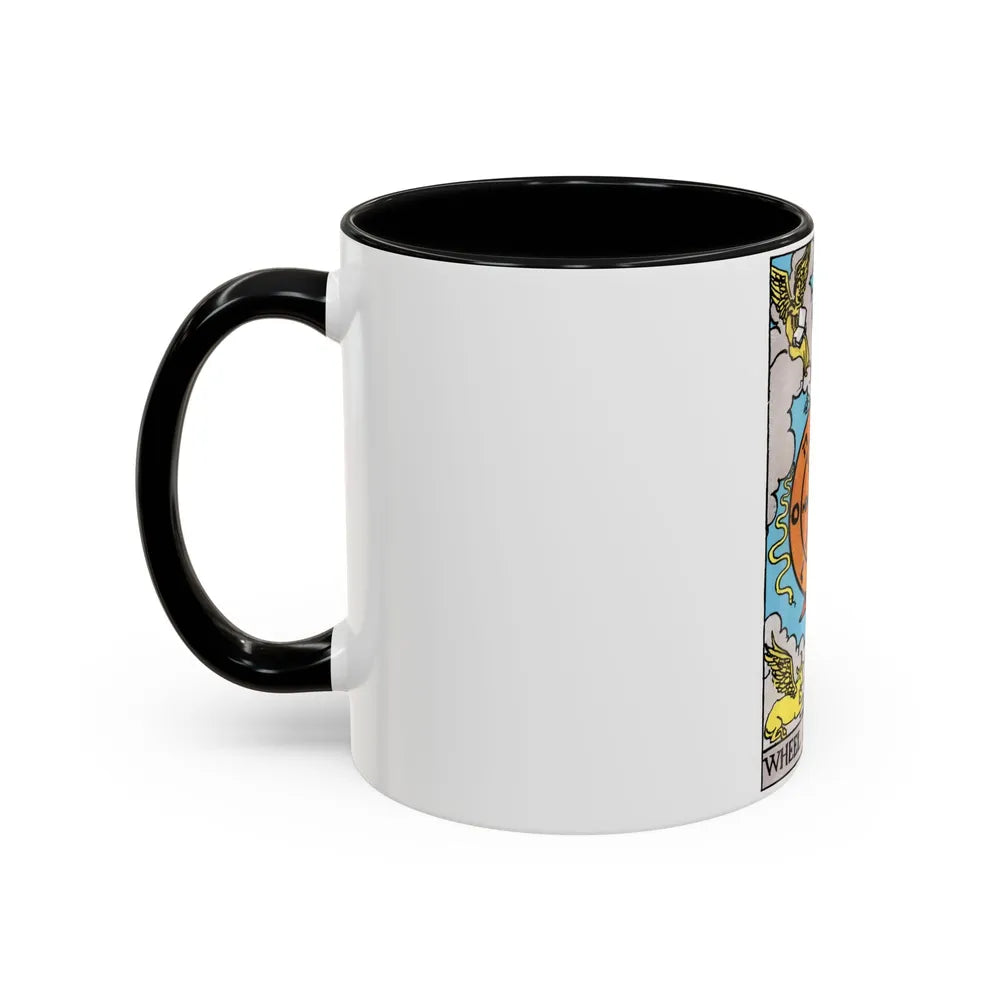 Wheel of Fortune (Tarot Card) Accent Coffee Mug-Go Mug Yourself