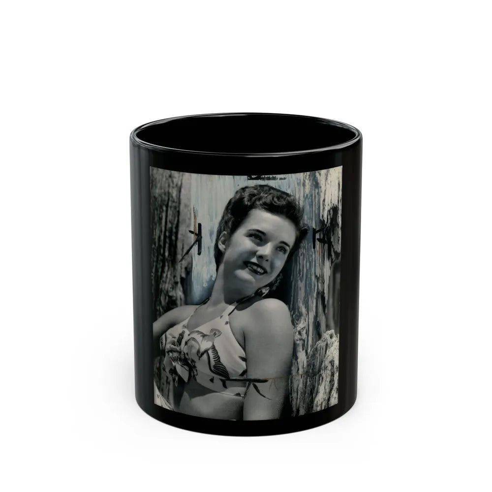 Cathy Downs #23 (Vintage Female Icon) Black Coffee Mug-11oz-Go Mug Yourself