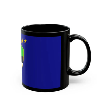 Flag of Tuzla Canton Bosnia and Herzegovina - Black Coffee Mug-Go Mug Yourself