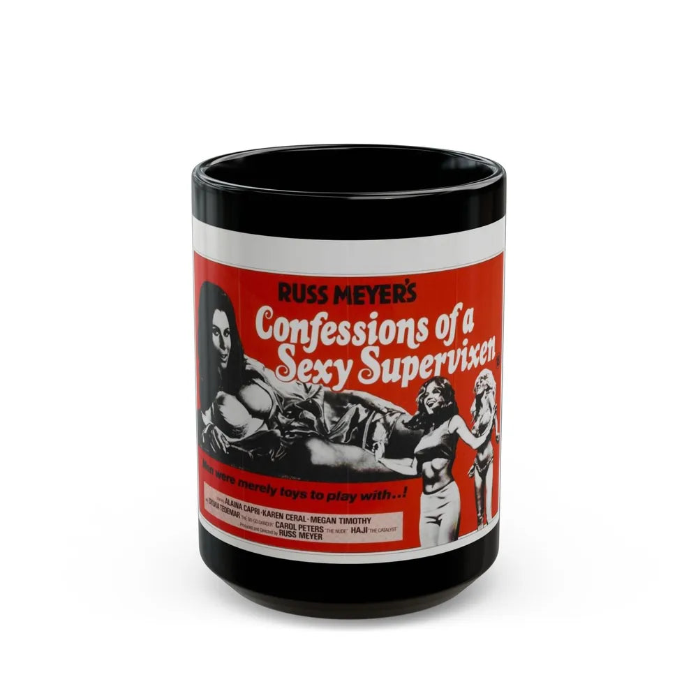 CONFESSIONS OF A SEXY SUPERVIXEN 1967 Movie Poster - Black Coffee Mug-15oz-Go Mug Yourself