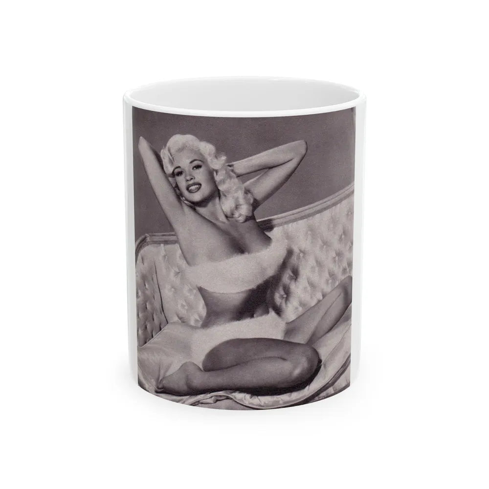 Jayne Mansfield #225 (Vintage Female Icon) White Coffee Mug-11oz-Go Mug Yourself