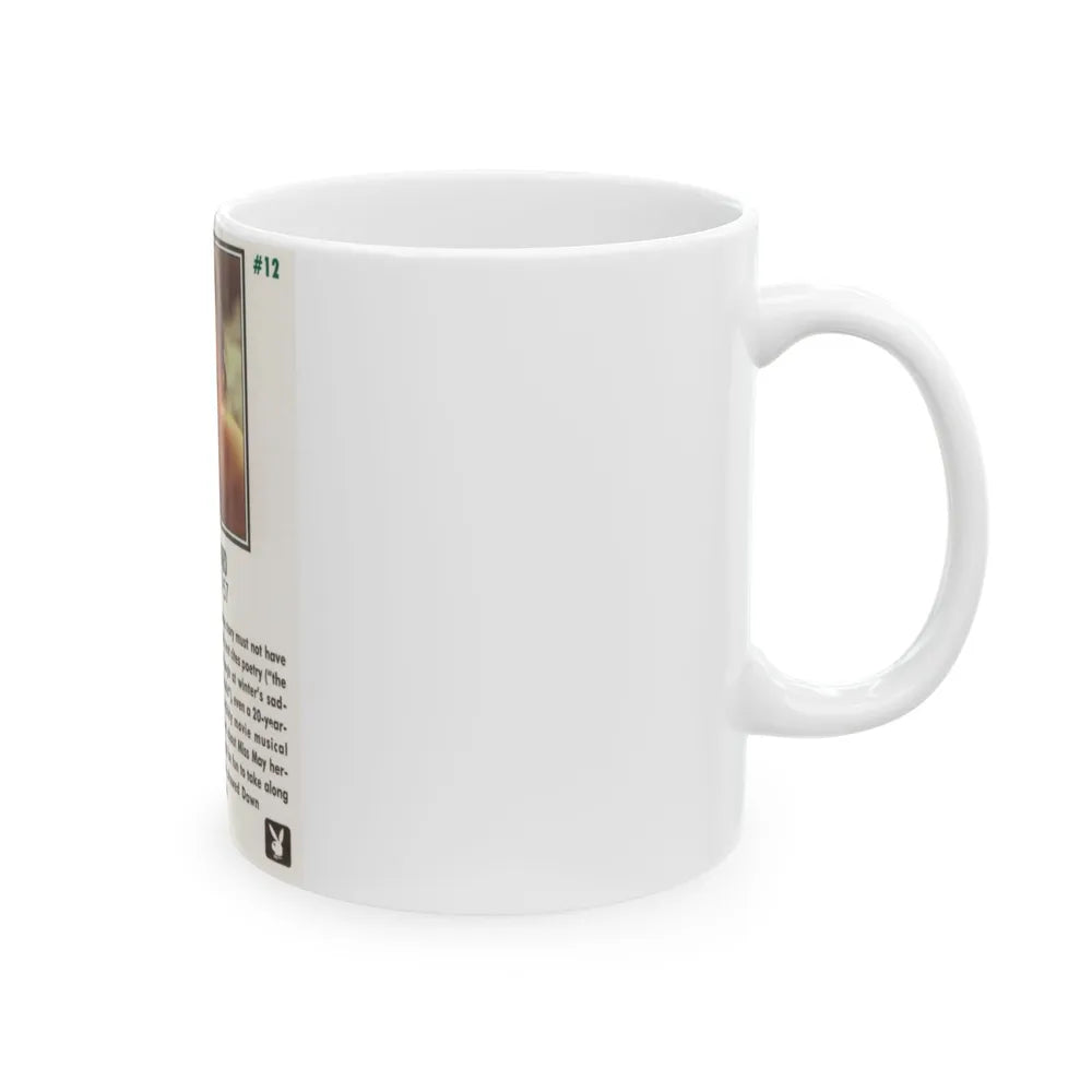 Dawn Richard #110 - Dawn on 2.5x3.5 Playboy Collector Card (Vintage Female Icon) White Coffee Mug-Go Mug Yourself