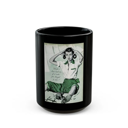 Doctor's Car, Good Housekeeping, December 1949 - Black Coffee Mug-15oz-Go Mug Yourself