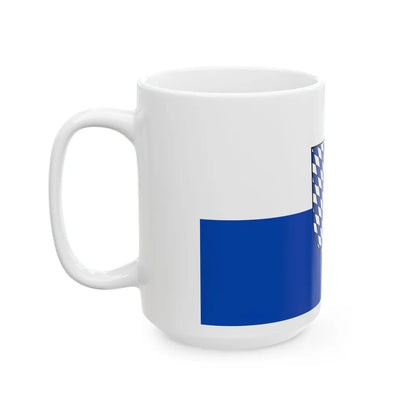 Flag of Neckar Odenwald Kreis Germany - White Coffee Mug-Go Mug Yourself