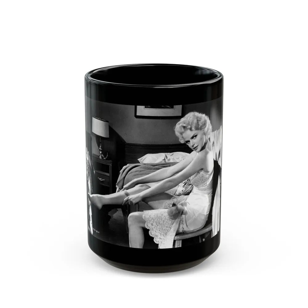 Barbara Lang #33 (Vintage Female Icon) Black Coffee Mug-15oz-Go Mug Yourself