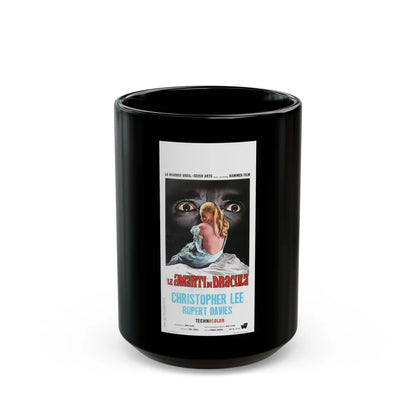 DRACULA HAS RISEN FROM THE GRAVE (ITALIAN) 1968 Movie Poster - Black Coffee Mug-15oz-Go Mug Yourself