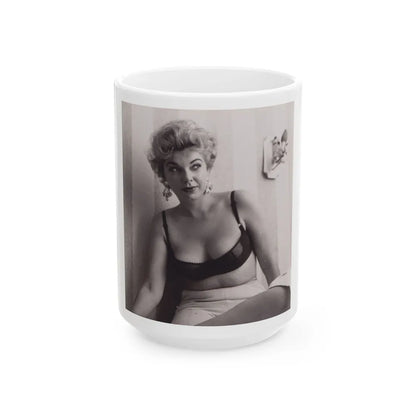 Barbara Nichols #380 (Vintage Female Icon) White Coffee Mug-15oz-Go Mug Yourself