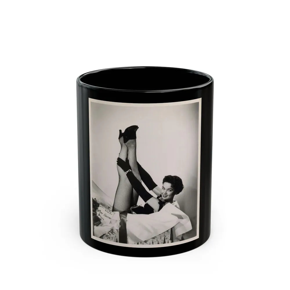 Kathryn Grant #100 (Vintage Female Icon) Black Coffee Mug-11oz-Go Mug Yourself