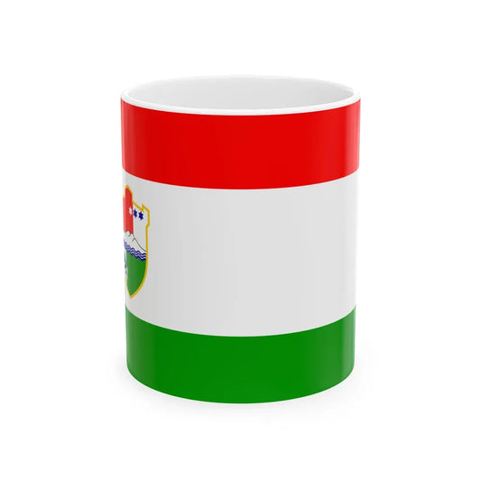 Flag of Central Bosnia Canton Bosnia and Herzegovina - White Coffee Mug-11oz-Go Mug Yourself