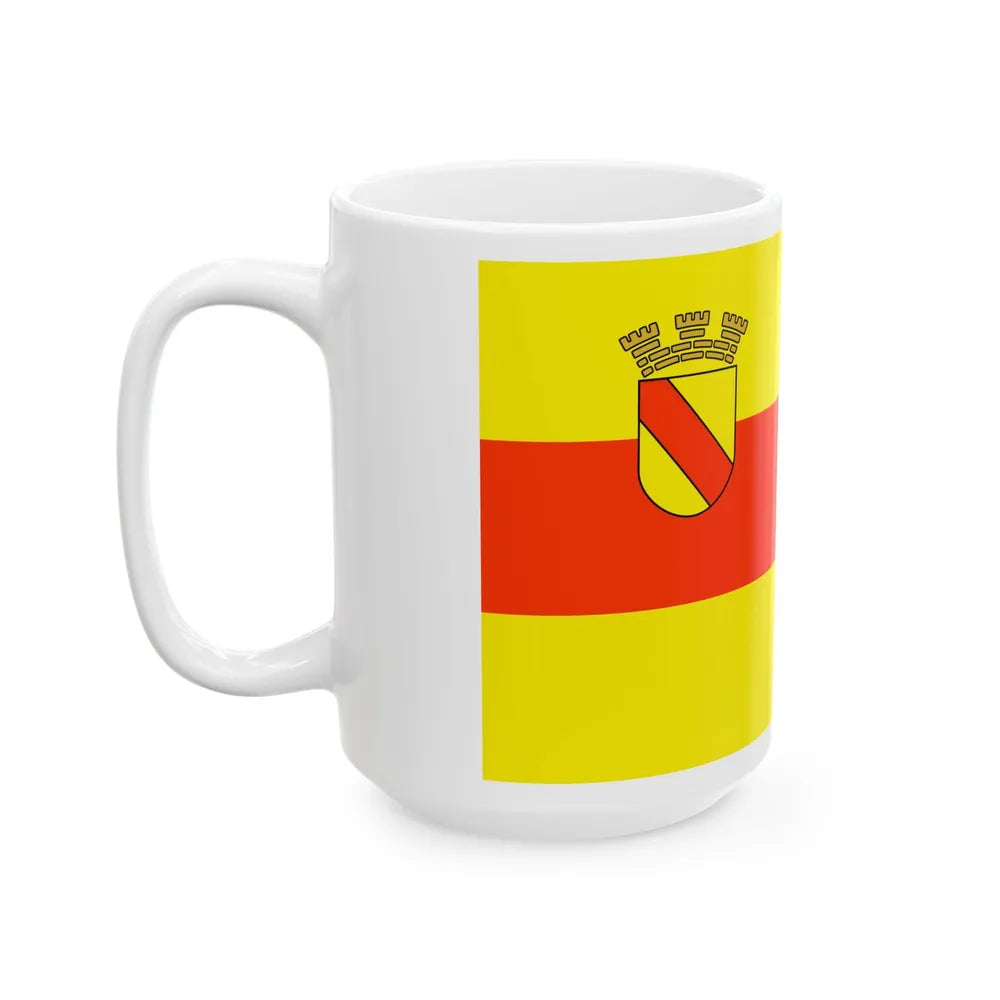 Flag of Baden Baden Germany - White Coffee Mug-Go Mug Yourself