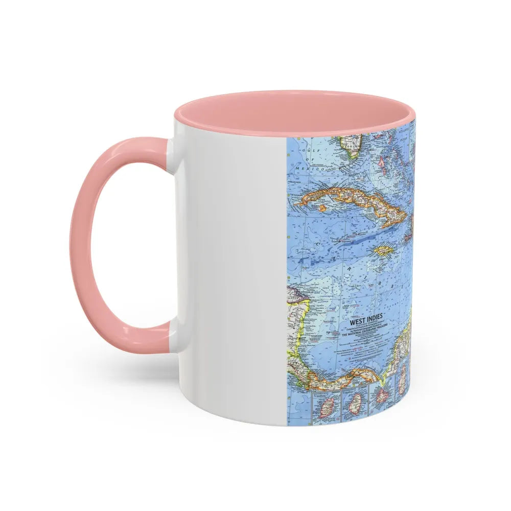 West Indies (1962) (Map) Accent Coffee Mug-Go Mug Yourself