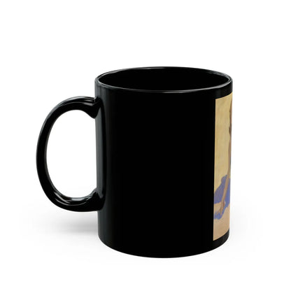 Blonde in Blue - Black Coffee Mug-Go Mug Yourself