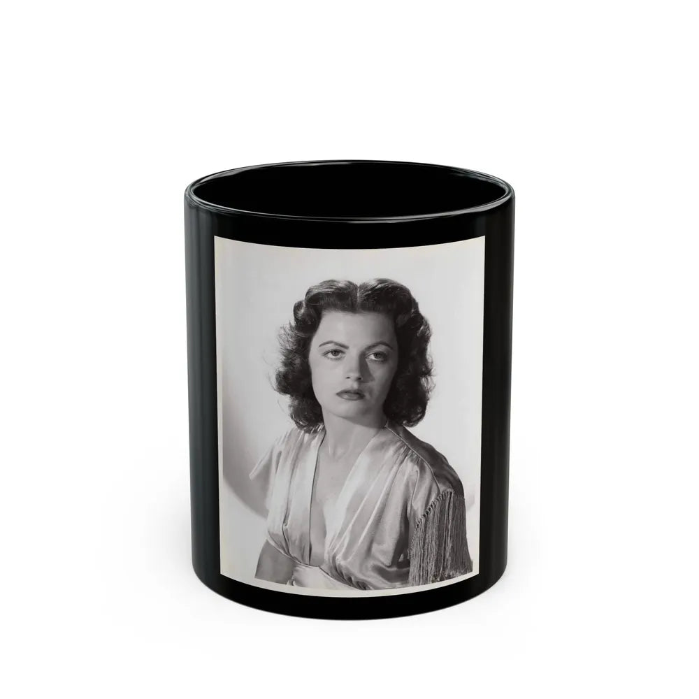 Faith Domergue #114 (Vintage Female Icon) Black Coffee Mug-11oz-Go Mug Yourself