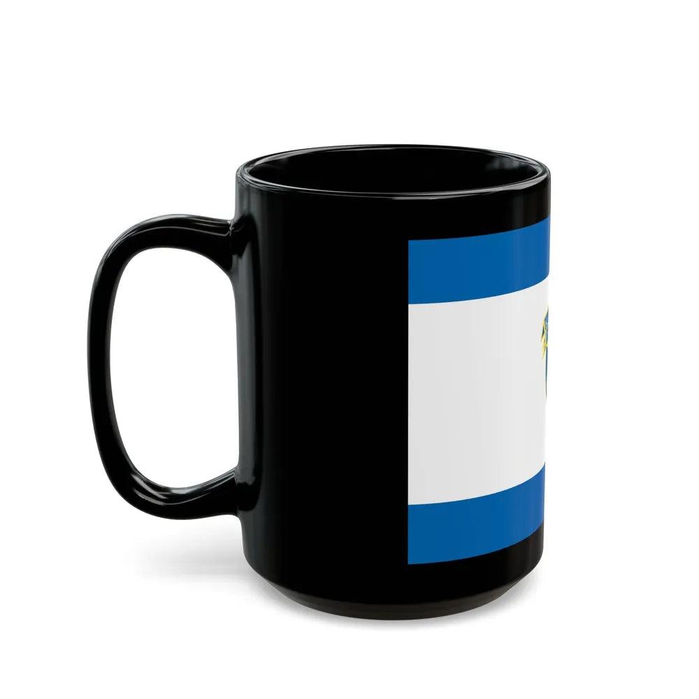 Flag of the Kosovo Police Service - Black Coffee Mug-Go Mug Yourself