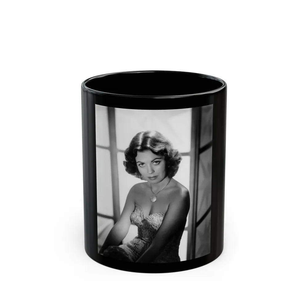 Faith Domergue #220 (Vintage Female Icon) Black Coffee Mug-11oz-Go Mug Yourself