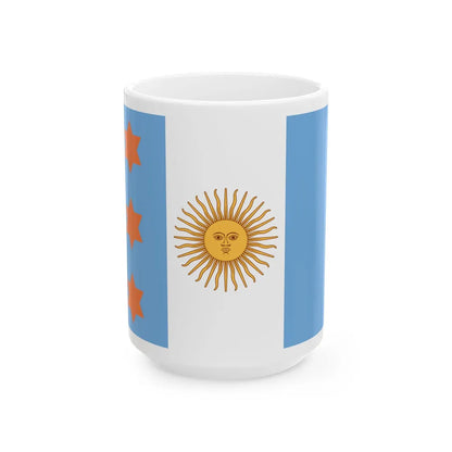 Flag of Argentine Teniente General 1894 to 1904 - White Coffee Mug-15oz-Go Mug Yourself