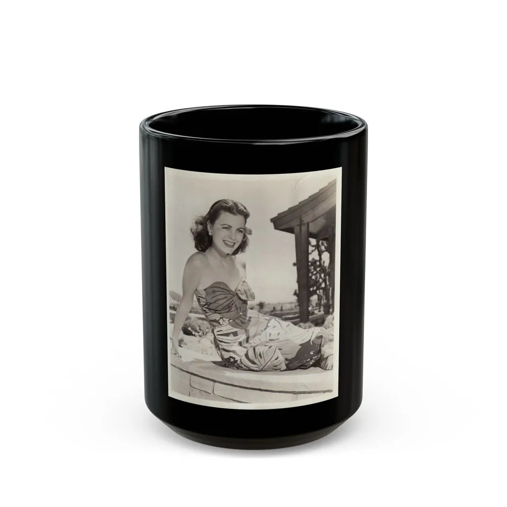 Faith Domergue #163 (Vintage Female Icon) Black Coffee Mug-15oz-Go Mug Yourself