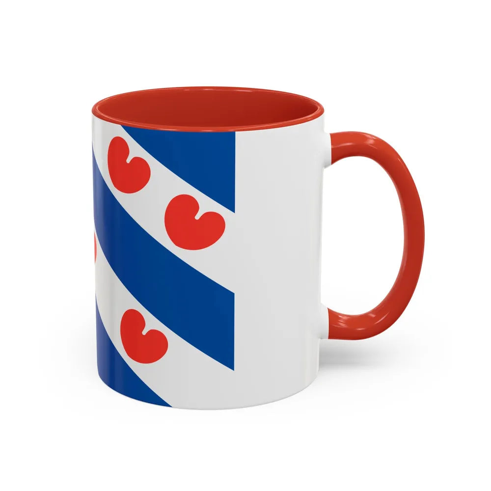 Flag of Friesland Netherlands - Accent Coffee Mug-Go Mug Yourself