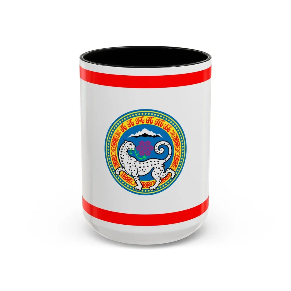 Flag of Almaty Kazakhstan - Accent Coffee Mug-15oz-Black-Go Mug Yourself