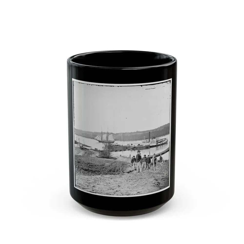 City Point, Va., Vicinity. Medical Supply Boat Planter At General Hospital Wharf On The Appomattox (U.S. Civil War) Black Coffee Mug-15oz-Go Mug Yourself