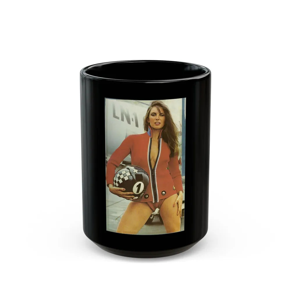 Caroline Munro #299 (Vintage Female Icon) Black Coffee Mug-15oz-Go Mug Yourself